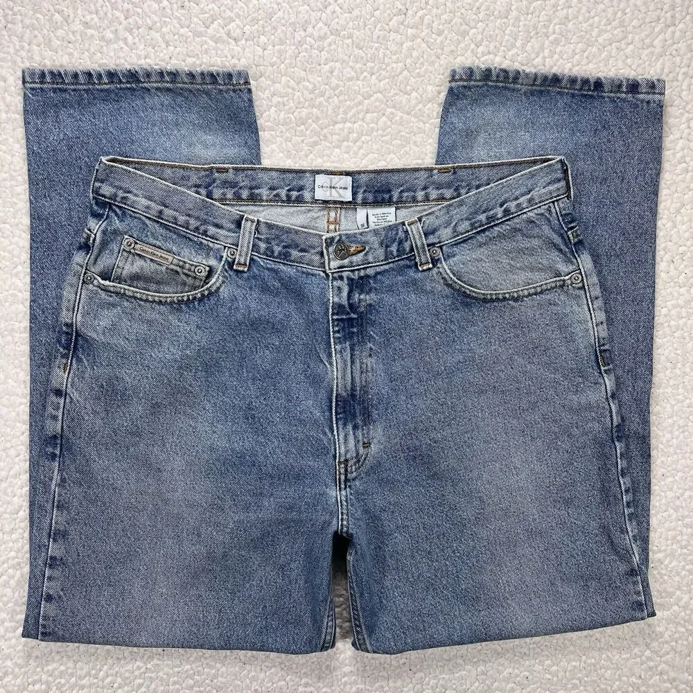 Calvin Klein Jeans Easy Fit Men's 36x30 (Actual‎ 34x29) Y2K Streetwear Grunge